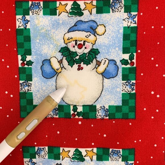 Daisy Kingdom Craft Squares Christmas Holiday Fabric Penguin Snowman B3811 - Picture 11 of 16